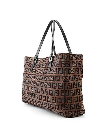 Fendi Fendi Zucchino Canvas Leather Handbag 8BH018 FENDI Shoulder Bag (view 2)