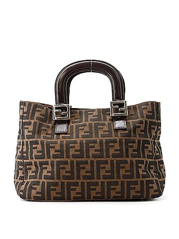 Fendi Fendi handbag, Zucca pattern, Mamma Baguette, canvas and leather, 26693 FENDI handbag (view 1)