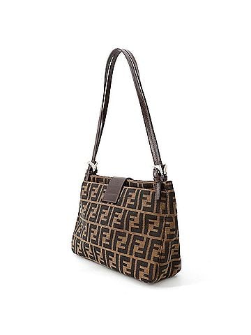 Fendi Fendi Shoulder Bag, Zucca Pattern, Mamma Bucket, Canvas and Leather, 26728, FENDI Handbag, (view 2)