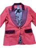 Smythe Houndstooth Red Purple Blazer Size 8 - photo 2