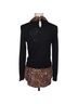 Veronica Beard 100% Merino 54% Viscose 46% Rayon Animal Print Black Tan Wool Pullover Sweater Size XS - photo 2