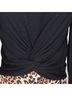 Veronica Beard 100% Merino 54% Viscose 46% Rayon Animal Print Black Tan Wool Pullover Sweater Size XS - photo 4