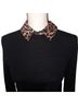 Veronica Beard 100% Merino 54% Viscose 46% Rayon Animal Print Black Tan Wool Pullover Sweater Size XS - photo 3