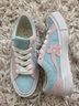 Converse 100% Suede Color Block Pink Blue Sneakers Size 9 - photo 5