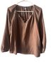 Old Navy 100% Cotton Brown Long Sleeve Blouse Size M - photo 1