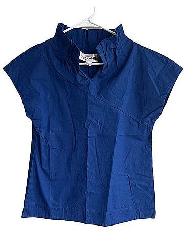 Sara Campbell Ruffle Neck Short Sleeve Blouse Short Sleeve T-Shirt (view 1)