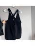 FP BEACH 100% Cotton Solid Black Romper Size M - photo 6