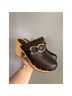 Maje Brown Mule/Clog Size 10 1/2 - photo 4