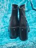 Coach 100% Leather Floral Black Ankle Boots Size 10 - photo 4