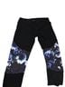 Apana Floral Black Blue Leggings Size L - photo 2