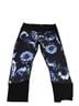 Apana Floral Black Blue Leggings Size L - photo 1