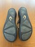 OluKai 100% Leather Graphic Black Sandals Size 7 - photo 5