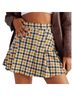 Free People Plaid Yellow Black Skort Size 12 - photo 1