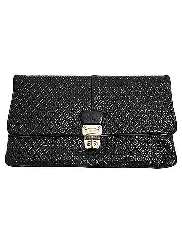 Tod's Tod's Flap Clutch Bag in Black Patent Leather (view 1)