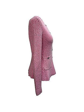 Chanel Chanel Knitted Button-Down Cardigan in Pink Cupro (view 2)
