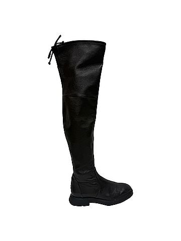 Stuart Weitzman Stuart Weitzman Lowland Over the Knee Boots in Black Leather (view 1)