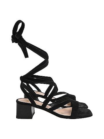 Gianvito Rossi Gianvito Rossi Janis Low Sandals In Black Suede (view 1)