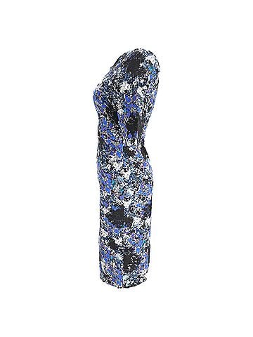 Erdem Erdem Floral Print Midi Dress in Blue Viscose (view 2)