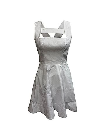 STAUD Staud Mini Teresa Dress in White Cotton (view 1)