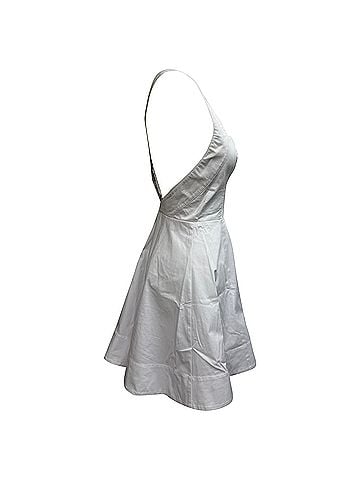 STAUD Staud Mini Teresa Dress in White Cotton (view 2)