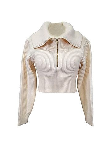 Jacquemus Jacquemus La Maille Risoul Sweater in White Wool (view 1)
