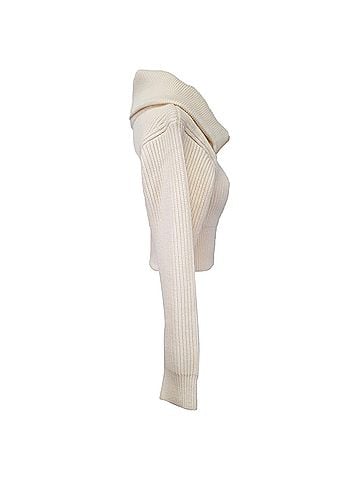 Jacquemus Jacquemus La Maille Risoul Sweater in White Wool (view 2)