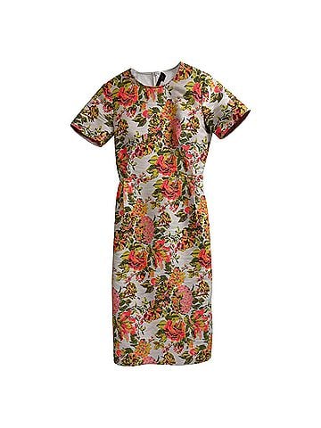 Stella McCartney Stella McCartney Floral Jacquard Midi Dress in Multicolor Polyester (view 1)
