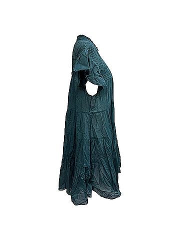 Isabel Marant Isabel Marant Etoile Lanikaye Mini Dress in Teal Cotton (view 2)