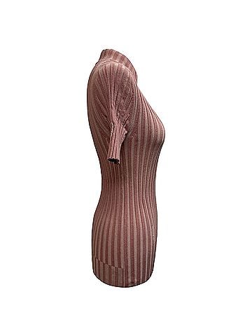 Fendi Fendi Knitted Short Sleeve Sweater in Pink Cotton (view 2)