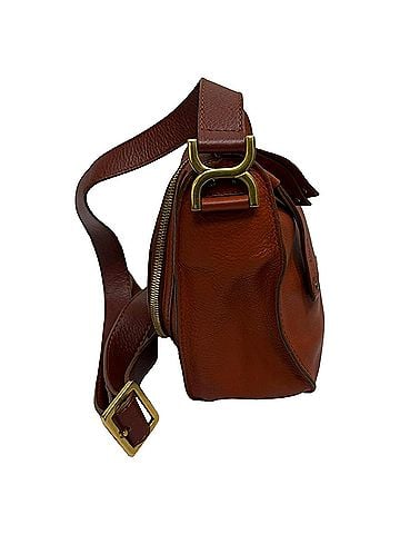 Chloé Chloé Medium Marcie Crossbody Bag in Orange Leather (view 2)