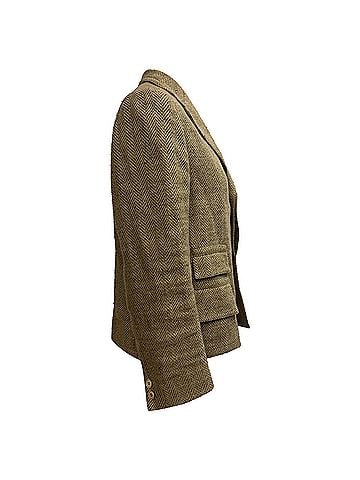 Ralph Lauren Ralph Lauren Herringbone Blazer in Brown Linen (view 2)