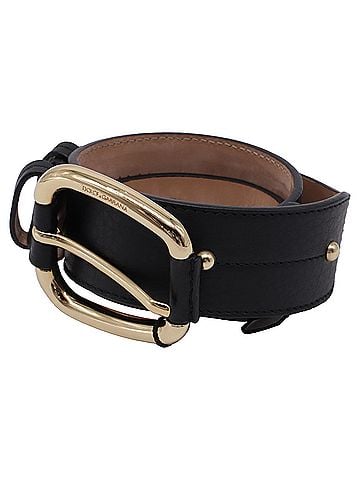 Dolce & Gabbana Dolce & Gabbana Buckle Belt in Black Leather (view 2)