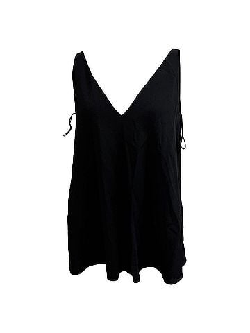 Stella McCartney  Stella Mccartney V-Neck Tank Top in Black Viscose (view 1)