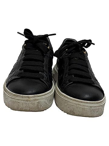 Louis Vuitton Louis Vuitton Monogram Time Out Sneakers in Black Leather (view 2)