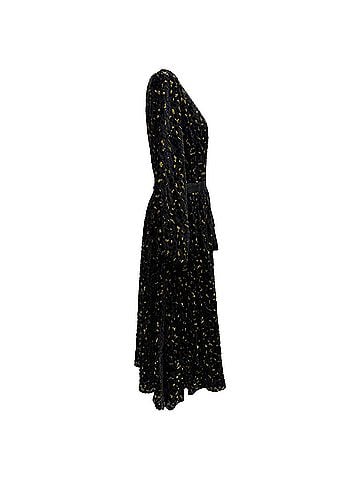 Diane von Furstenberg  Diane Von Furstenberg Leopard Textured Midi Dress in Black Viscose (view 2)