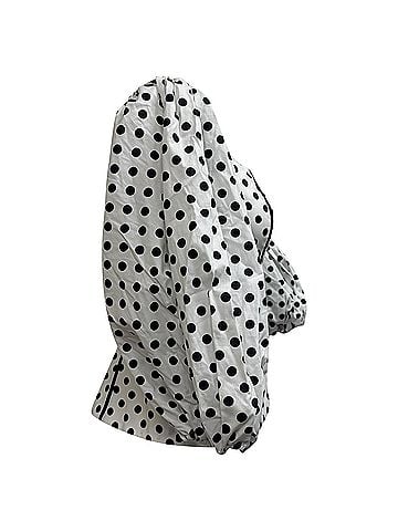 Caroline Constas Caroline Constas Belen Polka Dot Off Shoulder Blouse in White Cotton (view 2)