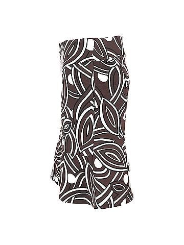 MARNI Marni Printed Midi Skirt in Brown Wool (view 2)