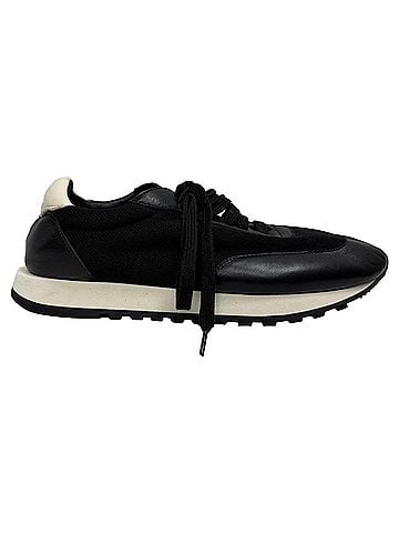 The Row  The Row Owen Runner Sneakers in Black Mesh and Leather (view 1)