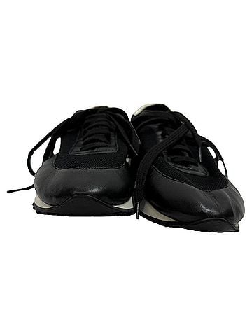 The Row  The Row Owen Runner Sneakers in Black Mesh and Leather (view 2)