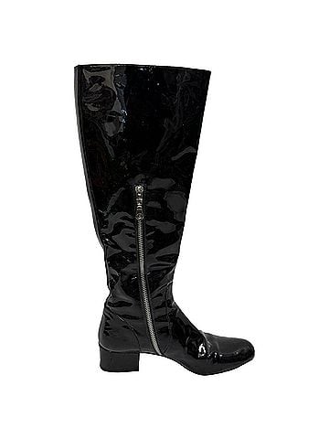 Saint Laurent Saint Laurent Babies 40 Knee High Boots in Black Patent Leather  (view 1)