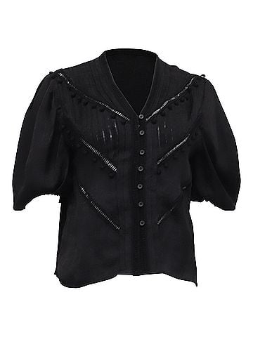 IRO Iro Poyra Blouse in Black Viscose (view 1)