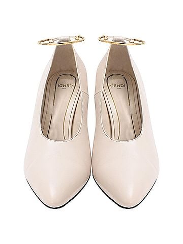 Fendi Fendi Filo 95mm Pumps in Beige Leather (view 2)