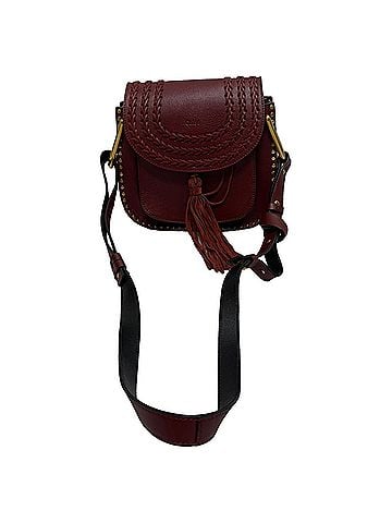 Chloé Chloé Small Hudson Crossbody Bag in Burgundy Leather  (view 1)