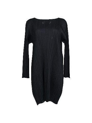 Issey Miyake  Issey Miyake Pleats Please Midi Dress in Black Polyester  (view 1)