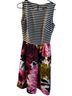 Taylor Floral Stripes Multi Color Cocktail Dress Size 4 - photo 1