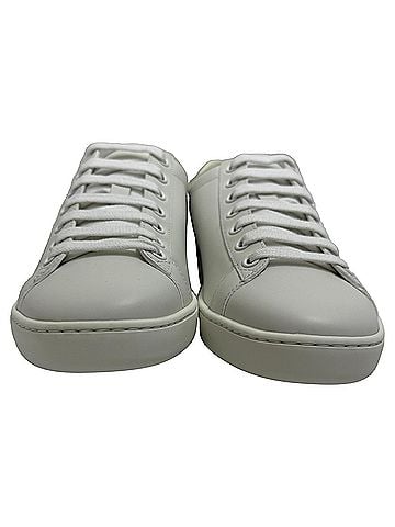 Gucci Gucci Interlocking G Perforated Ace Sneakers in White Calfskin Leather (view 2)