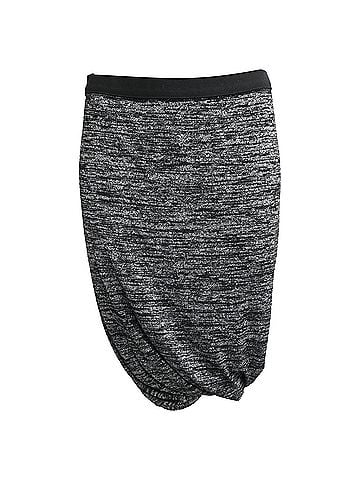 Alexander Wang T Alexander Wang Twisted Mini Skirt in Grey Rayon (view 1)
