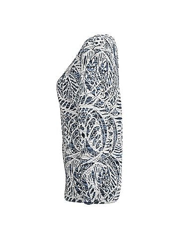 Chloé  Chloé Patterned Jacquard Sweater in Blue and White Viscose (view 2)