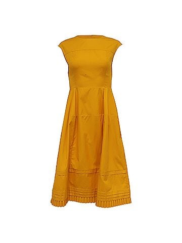 MARNI Marni Poplin Sleeveless Dress in Yellow Cotton (view 1)