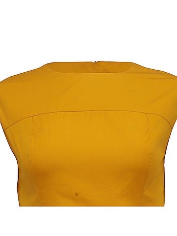MARNI Marni Poplin Sleeveless Dress in Yellow Cotton (view 2)